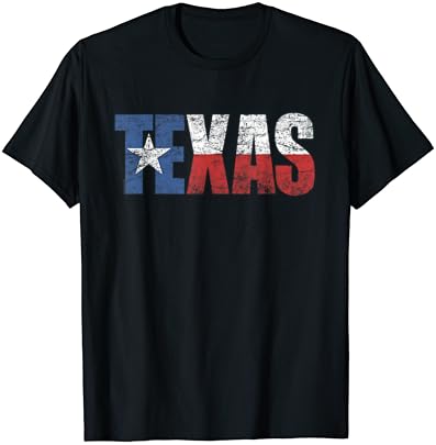חולצת טקסס נשים גברים ילדים | חולצת טריקו במצוקה של דגל המדינה בטקסס